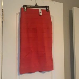 Hot Pink embroidered bandage skirt
